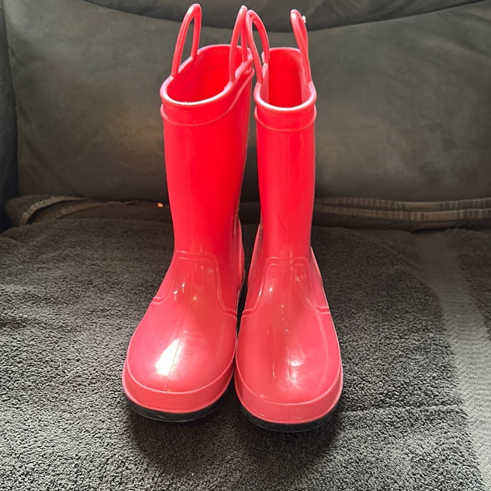 Kids Pink Rain Boots Size 13 WORN TWICE